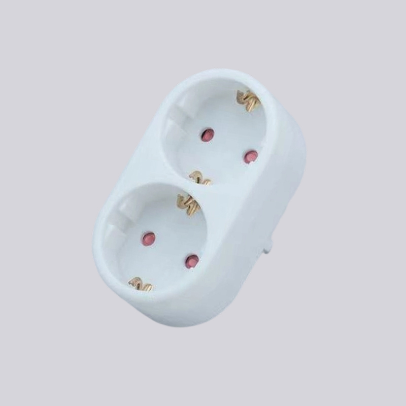 G01-02 alman tipi iki yuvarlak fiş adaptörü